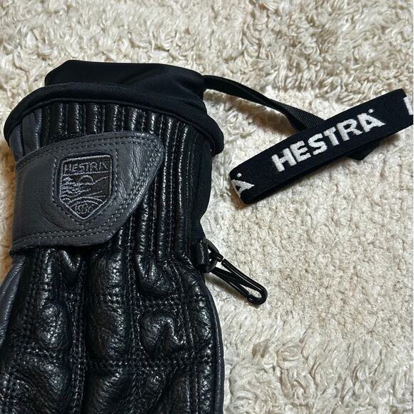 Hestra Black Cowhide Leather Ski/Snowboard Gloves Size 6 - Picture 4 of 6